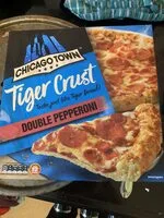 double pepperoni tiger crust (Chicago town)