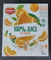 Juice Orange Ice Lollies (Del Monte)