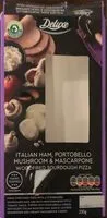 Italian ham, portobello mushroom & mascarpone pizza (Deluxe, Lidl)