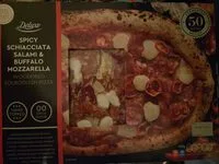 Spicy Schiacciata Salami & Buffalo Mozzarella Woodfired Soughdough Pizza (Deluxe, Lidl, Lidl Deluxe)