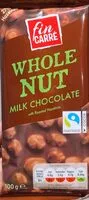 Whole Nut Milk Chocolate with Roasted Hazelnuts (Fin Carre)