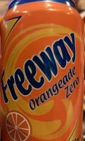 Carbonated no added sugar orange flavour soft drink with sweetener. (Freeway)