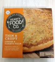 Thin and Crispy Cheese and Tomato Pizza (Hearty foods co.)