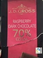 RASPBERRY DARK CHOCOLATE 70% COCOA (J. D. GROSS)