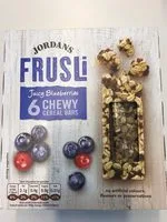 Frusli Juicy Blueberries Chewy Cereal Bars 6 x (180g) (Jordans)