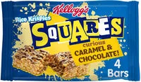 Rice Krispies Squares Chocolate Caramel Snack Bar, (Pack of 4) (Kellogg's)