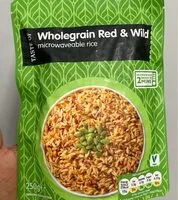 Wholegrain red & wild microwavable rice (Lidl)
