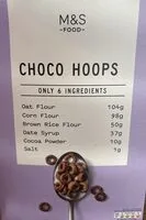 CHOCOLATE FLAVOURED OAT, MAIZE AND BROWN RICE HOOPS SWEETENED WITH DATE SYRUP