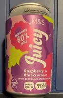 Juicy Raspberry & Blackcurrant with sparkling spring water (Marks & Spencer)