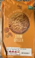 all butter cookies with stem ginger and oats (Marks & Spencers)