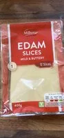 Edam semi-hard medium fat cheese slices (Milbona)
