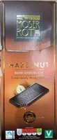 Hazelnut Dark Chocolate (Moser Roth)