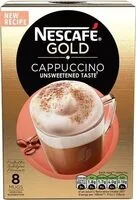 GOLD Cappuccino Unsweetened Taste Coffee, 8 Sachets x (Nestlé)