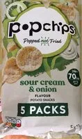 Sour cream & onion flavour potato chips (Popchips)