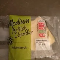 medium British cheddar (Sainsbury's)