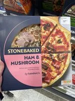 Stone baked Ham & Mushroom Pizza (Sainsbury's)