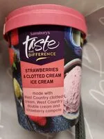 strawberry's and clotted cream ice cream (Sainsbury's)