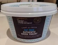 AUTHENTIC GREEK YOGURT (Sainsbury's taste the difference)