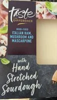 PROSCIUTTO COTTO HAM, MUSHROOM & MASCARPONE WOOD-FIRED PIZZA (Sainsbury's Taste The Difference)