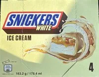 SNICKERS ICE CREAM WHITE 654kJ 157kcal 100ml 1466 (Snickers)