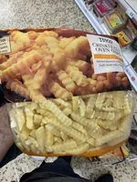 crinkle cut chips (Tesco)