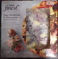 Ham mashroom and mascarpone wood fired pizza (Tesco Finest)
