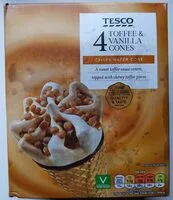 Toffee & vanilla cones (Tesco)