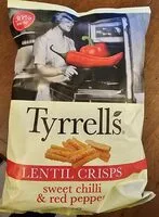 tyrells lentil crisps sweet chilli and red pepper (Tyrell’s)