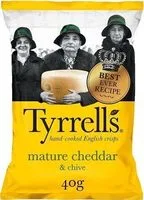 mature cheddar & chive seasoned potato crisps (Tyrrell's)