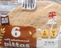 soft wholemeal pittas (VILLAGE BAKERY)