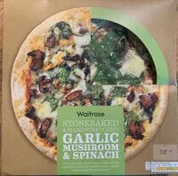 Garlic mushroom & spinach pizza (Waitrose)