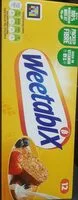 Whole wheat cereal with added vitamins and iron. 12 Biscuits (Weetabix)