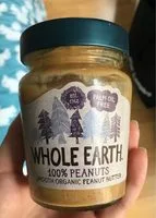 Smooth Organic Unsalted Peanut Butter (Whole Earth)