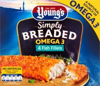 Young's Simply Breaded Omega 3 4 Fish Fillets (Young's)